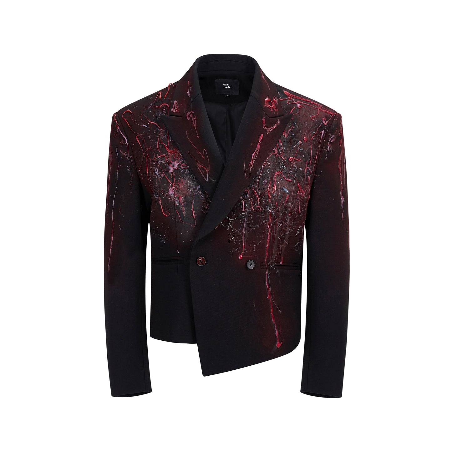 Wax Drip Irregular Blazer